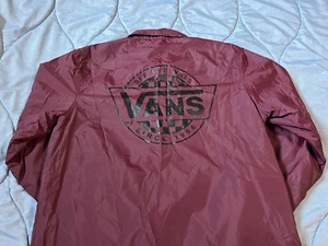 VANS / OFF THE WALL Burgundy Windbreaker Jacket. - Picture 1 of 9