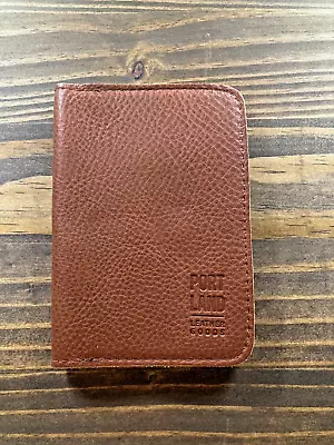 Portland Leather Goods Passport Holder Pebbled Leather Nutmeg Brown AP • 24.95€
