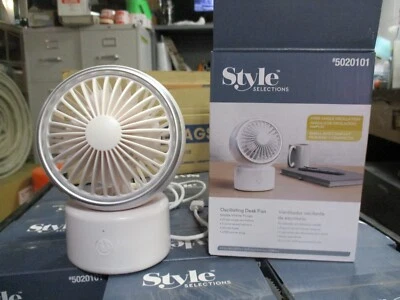 USB Powered Desk Table Fan Personal Small Air Circulator Quiet oscillating Fan - Image 1 of 4