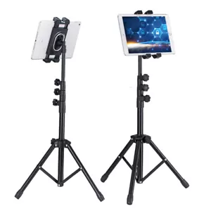 Portable Tripod Floor Tablet Stand Holder Carrying for iPad 4.7-12.9 inch Height - Picture 1 of 12
