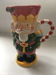 Jarra pintada a mano loza 64 oz Cascanueces 2017 Pier1 Imports nueva con etiquetas - Imagen 1 de 6