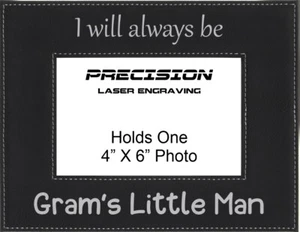 I Will Always Be Grams kleiner Mann Kunstleder Bilderrahmen mit Gravur - Bild 1 von 9