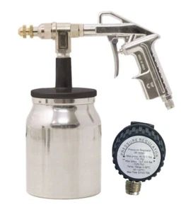 Unterschichtpistole mit Luftregler, verstellbare Düse, Aluminiumtank 1L - Bild 1 von 9