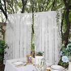 Pairs of High Quality Voile Curtain 2Panels Slot Top Solid Sheer Curtains Drape