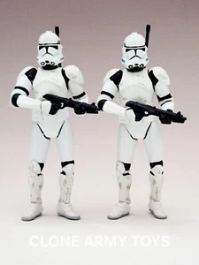 2 Star Wars Clone Troopers Revenge of the Sith Collection ROTS 3.75 Loose - Picture 1 of 1