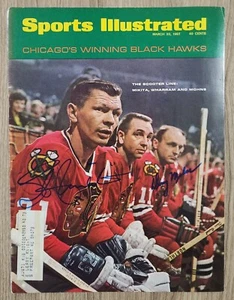 Stan Mikita & Doug Mohns signiertes Sport Illustriertes Cover Magazin Hockey RAD - Bild 1 von 1