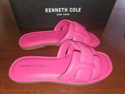 Sandalia Kenneth Cole New York Aiden rosa intenso deslizable nueva en caja 5,5 mediana Foto 1 de 4