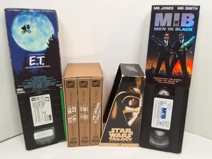 Star Wars Trilogy VHS 1997 Special Edition + Men In Black + E.T Sci-Fi Movie Lot - Foto 1 di 2