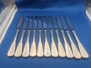 Lote de 11 cuchillos de cena de acero inoxidable Oneida MINUTE MAN COLONIAL BOSTON 9" - Imagen 1 de 6