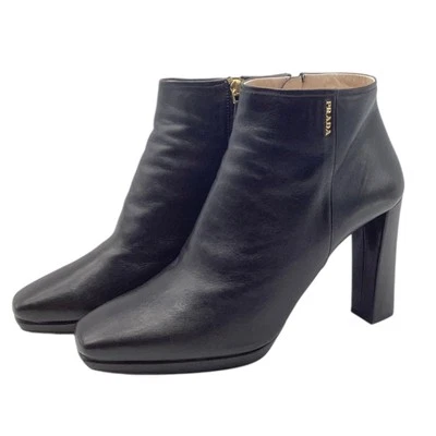 Botines Prada para mujer talla 10/11 cuero napa punta cuadrada en negro  Foto 1 de 4
