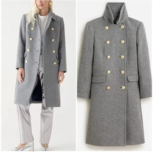 NWOT J.Crew Warwick Topcoat in Italian stadium-cloth Wool Blend Size 00 - Picture 1 of 11