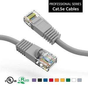 3Ft CAT5E UTP Ethernet Network Booted Cable Gray - Bild 1 von 1