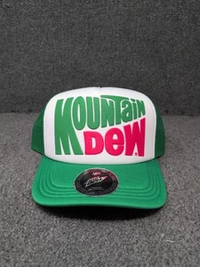 Lids Exclusive Green Mountain Dew Snapback Mesh Trucker Baseball Hat - Picture 1 of 6