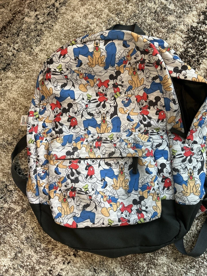 Disney Store Mickey Mouse Adulto Mochila Bolso Minnie, Goofy, Pato Donald, Pluto Foto 1 de 1