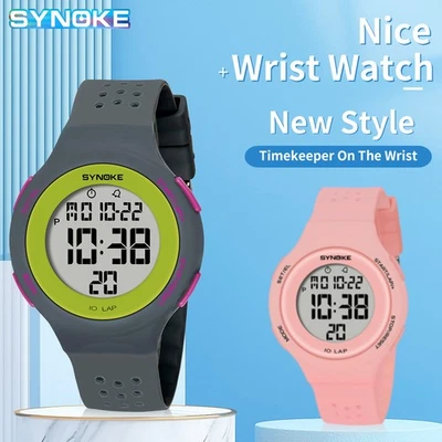 Niños Niñas Relojes Electrónicos Deportes Impermeables Relojes Pantalla LED Relojes Regalo Foto 1 de 4