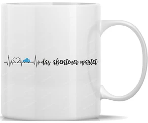 Tasse Kaffeebecher Camping Das Abenteuer wartet - Bild 1 von 1