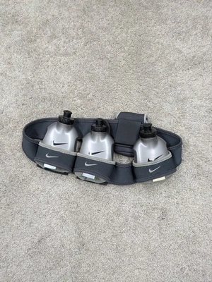Nike Triple Flask Running Sport Belt 3 6 Oz Marathon Reflective Water Bottles - Image 1 of 4