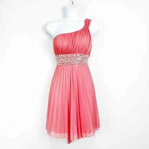 y2k 90s vintage pink sequin rhinestone prom party dress juniors Size Small - Picture 1 of 7