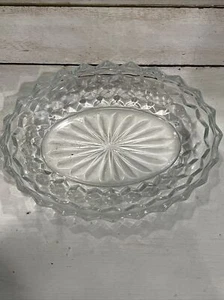 Fostoria American Clear Glass Oval Serving Bowl Vegetable Dish 9.5” Long - Picture 1 of 4