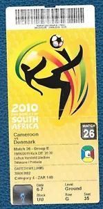 WORLD CUP 2010 GROUP "E" CAMEROON vs DENMARK TICKET LOOK PICTURE !!!!!!! - Picture 1 of 1