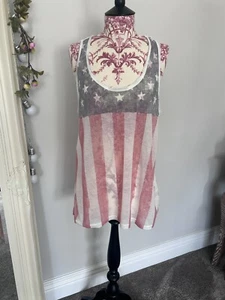 Ralph Lauren Denim & Supply Women’s American USA Flag Tank Vest Top Size L - Picture 1 of 12