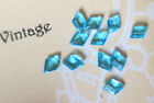  1337H Vintage Diamond shaped Stones Sapphire Blue NOS Glass OLD 6x4mm NOS