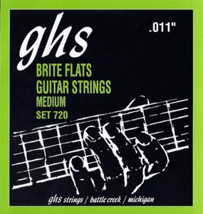 Cuerdas de guitarra eléctrica Ghs Brite Flats 11-50 mediana sensación plana 720 - Imagen 1 de 1