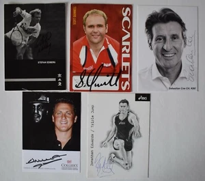 Official Sport SIGNED 6x4 Photo Autograph x5 Multi Pack Tennis Cricket AFTAL COA - Picture 1 of 7
