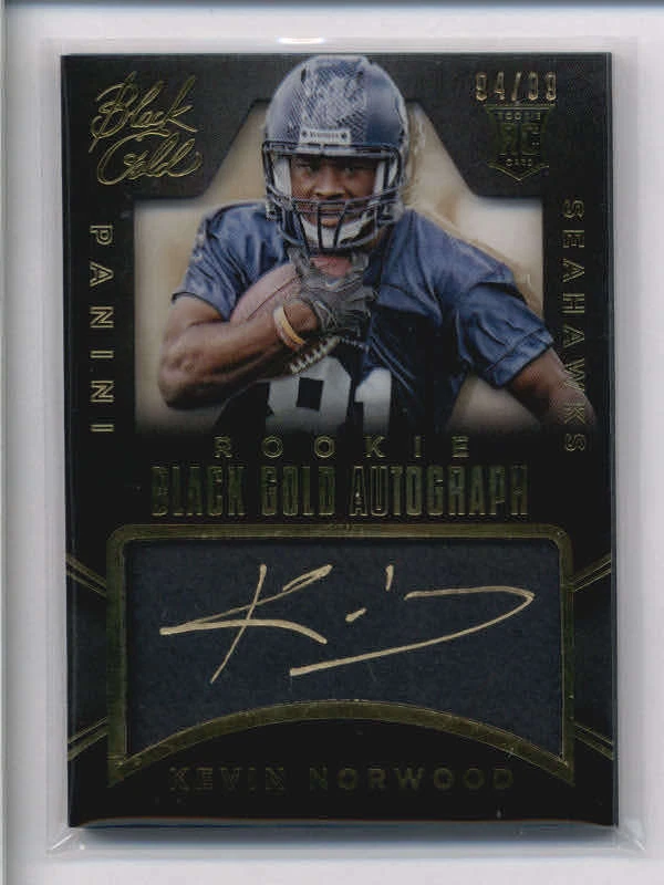 KEVIN NORWOOD 2014 PANINI BLACK GOLD ROOKIE AUTOGRAPH AUTO #94/99 AJ1137 - Image 1 of 1