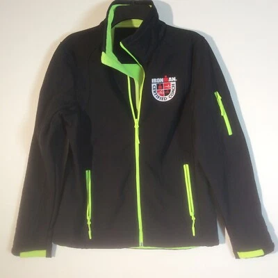 Chaqueta Zorrel IRONMAN Talla M Mediana Certificada Coach Parche Cremallera Negro Verde Bolsillos Foto 1 de 4