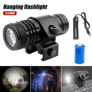 800LM LED 11/20mm RailGun Rifle Flashlight Pistol Rail Mount Hunting Light Torch