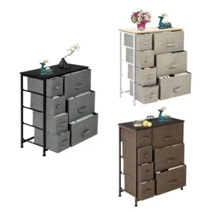 Drawers Dresser for Bedroom Cabinet Organizers Table Furniture with 7 Fabric Bin - Picture 1 of 16