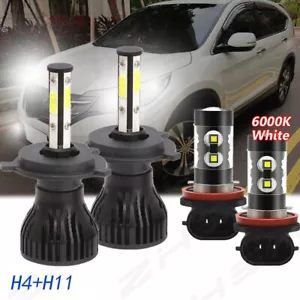 For Honda CRV 2007 - 2014 CR-V LED Headlight Bulbs High Low Beam + Fog Light Kit - Picture 1 of 11
