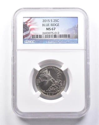 MS67 2015-P Washington Quarter Blue Ridge NGC *6133 - Image 1 of 3