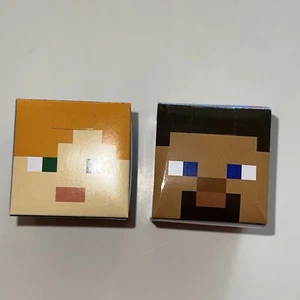 MINECRAFT MOB HEAD MINIS Alex & Steve 2 Pack Figure Set - Stocking Stuffer - Picture 1 of 4