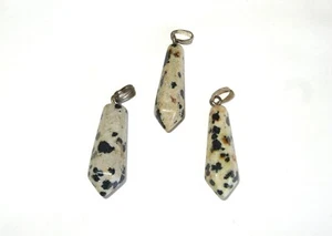 - Ciondolo Pietra Cristalloterapia - pendolo p - DIASPRO DALMATA - Foto 1 di 1