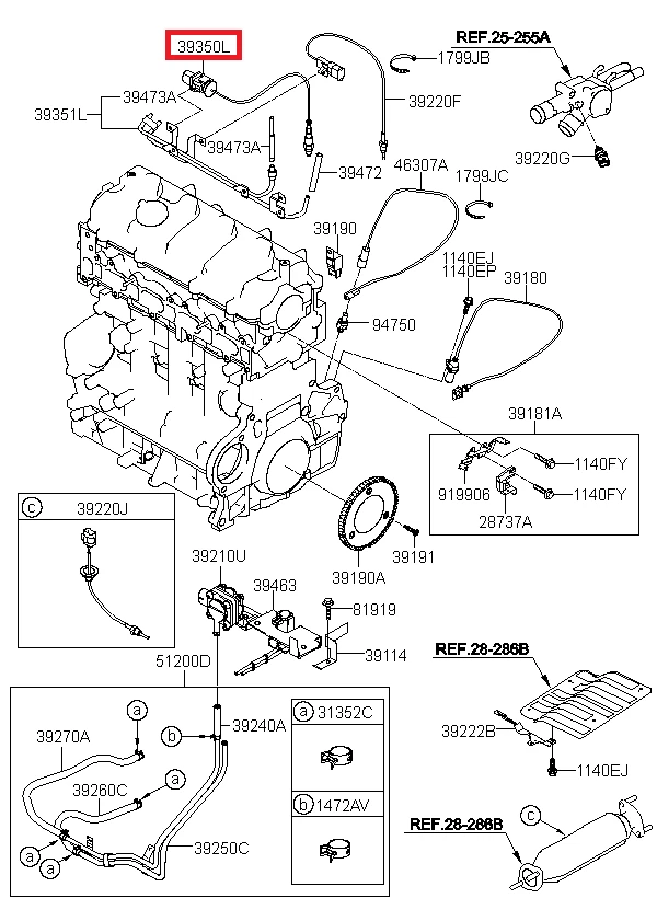 Genuine/OEM 393502A400 SENSOR-LAMBDA for Hyundai New Verna 06 - Image 1 of 1