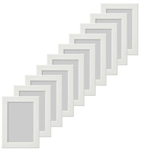 10 Stück Set IKEA FISKBO 10x15cm Weiß Fotorahmen Bilderrahmen Neu OVP Aufsteller