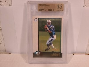 1998 BOWMAN PEYTON MANNING BGS 9.5 GEM MINT ROOKIE RC COLTS TENNESSEE SHARP