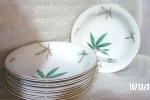 6 Noritake China Canton Bamboo Design 5027 Round Soup /Salad Bowls 7 1/2” Japan - Picture 1 of 2