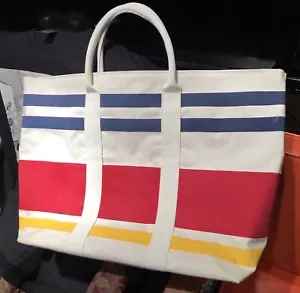 Ralph Lauren gestreifte Rugby Canvas Strand RIESIGE TASCHE Kosmetik - Bild 1 von 10
