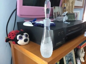 Gorgeous Glass Perfume Bottle with Stopper LSA Krosno Frosted Bottom Pattern - Picture 1 of 4