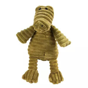 CROCODILE PLUSH CORDUROY PET DOG SQUEAKY TOY - Picture 1 of 1