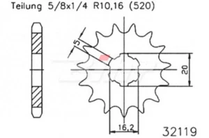 59256: ESJOT Piñon ESJOT Acero 50-32119 10 dientes - Imagen 1 de 1