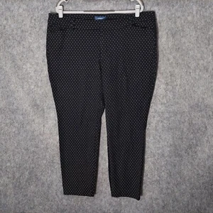 Old Navy Pants 18 Black Pixie Mid Rise Polka Dots Skinny Jegging Flat Pockets - Picture 1 of 9