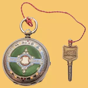 montre gousset argent horlogerie Chine Compagnie Britannique Indes Orientales - Foto 1 di 24