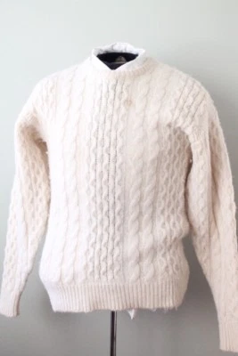 Gaeltarra Ireland Made Co. Mayo Hand Cable Knit Aran Fisherman’s Sweater Jumper Foto 1 de 4