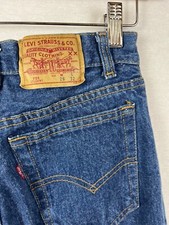 VTG Levi's 701 Student Button Fly Denim Blue Jeans USA Faded
