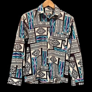 VTG 90s Womens Wrangler Navajo Aztec Tribal South Western Rodeo Cowboy Shirt S - Bild 1 von 4
