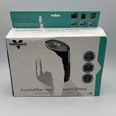 Filtros de repuesto para humidificador Vornado MD1 0002 mecha paquete de 2 NUEVO en caja dañada Foto 1 de 4